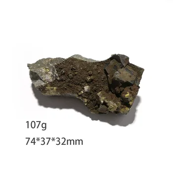 107g C5-4A Natural Roxo Fluorite Mineral Pirita Cristal Amostra Da Mongólia Interior da China Frete Grátis