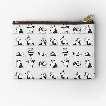 Panda Yoga Zíper De Bolsas, Underwear Homens-Chave Pequena Bolsa Carteira Moeda Calcinha Mulheres Bolso Cosméticos Dinheiro De Armazenamento De Meias De Embalagem