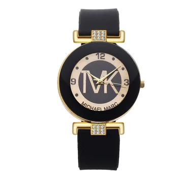 Moda, Luxo SUPERIOR TVK Marca Mulheres Relógio de Silicone Preto Diamante Resistente à Água Digital de Quartzo Relógios de pulso Pulseira de Senhoras Presente